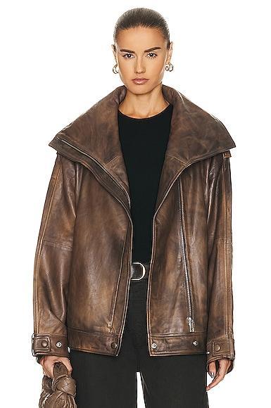 Leather Oversized Jacket Product Image