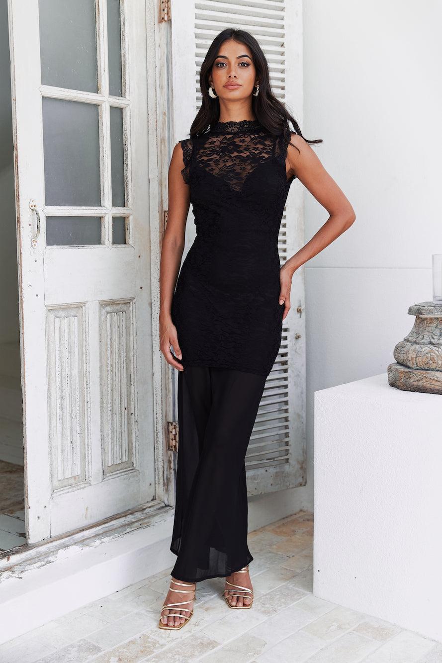 RUNAWAY Ania Midi Dress Black Product Image