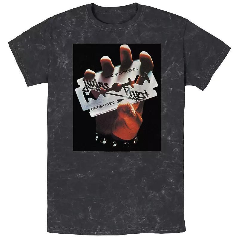 Mens Judas Priest British Steel Mineral Wash Graphic Tee Product Image