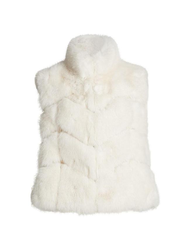 Womens Rosario Chevron Faux-Fur Vest Product Image