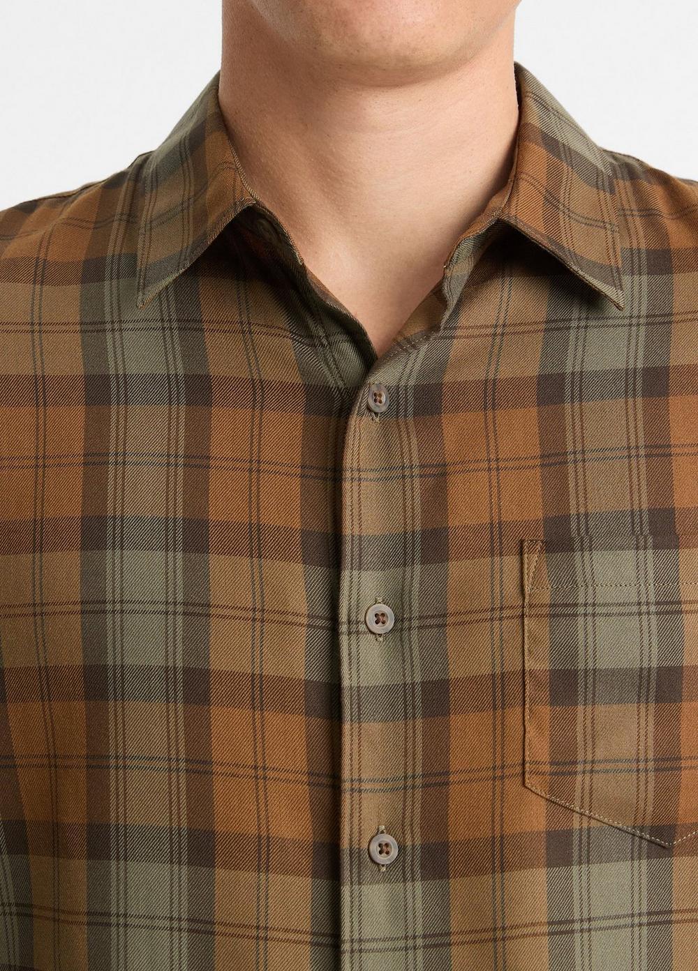 Castaic Plaid Cotton-Blend Shirt Product Image