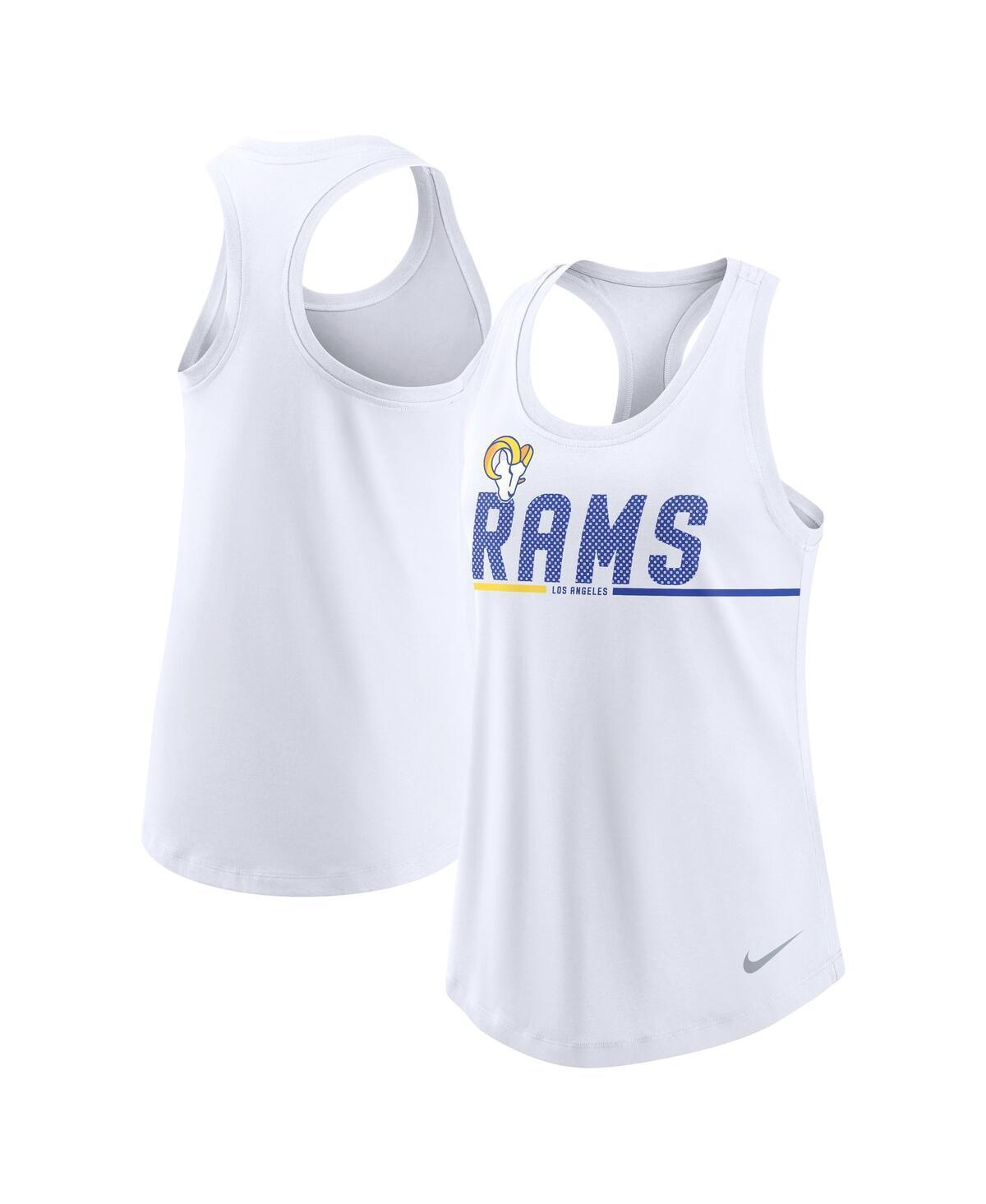 Womens Nike White Los Angeles Rams Team Name City Tri-Blend Racerback Tank Top Product Image