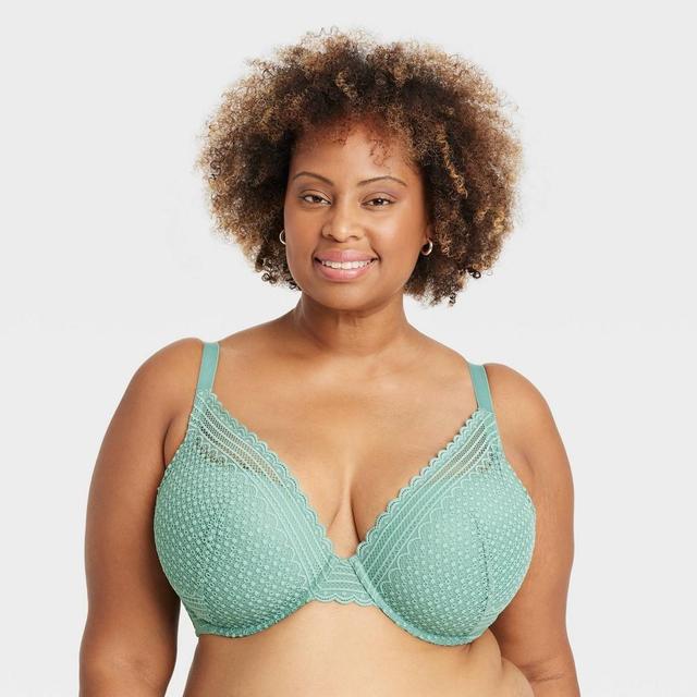 Womens Lace Plunge Push-Up Bra - Auden Tidal Flow 40DD Product Image