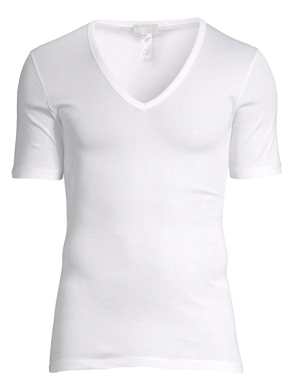 Mens Cotton Pure V-Neck Tee Product Image