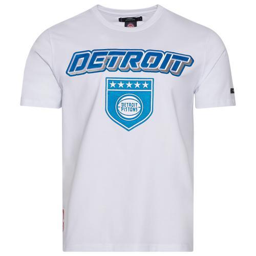 Pro Standard Mens Pistons Military SJ T-Shirt - White/Blue Product Image