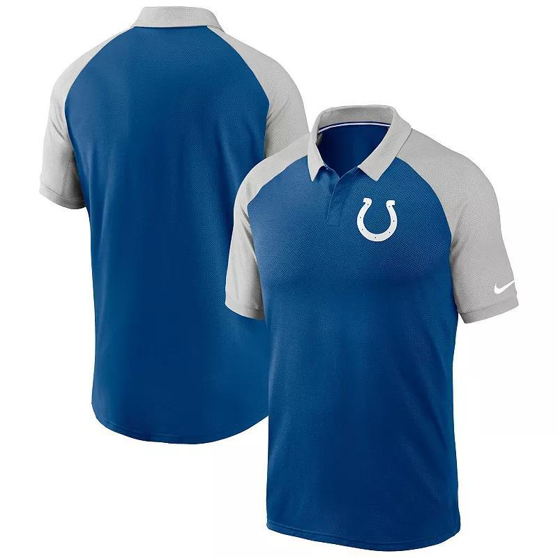 Mens Nike Royal Indianapolis Colts Raglan Tri-Blend Performance Polo Product Image