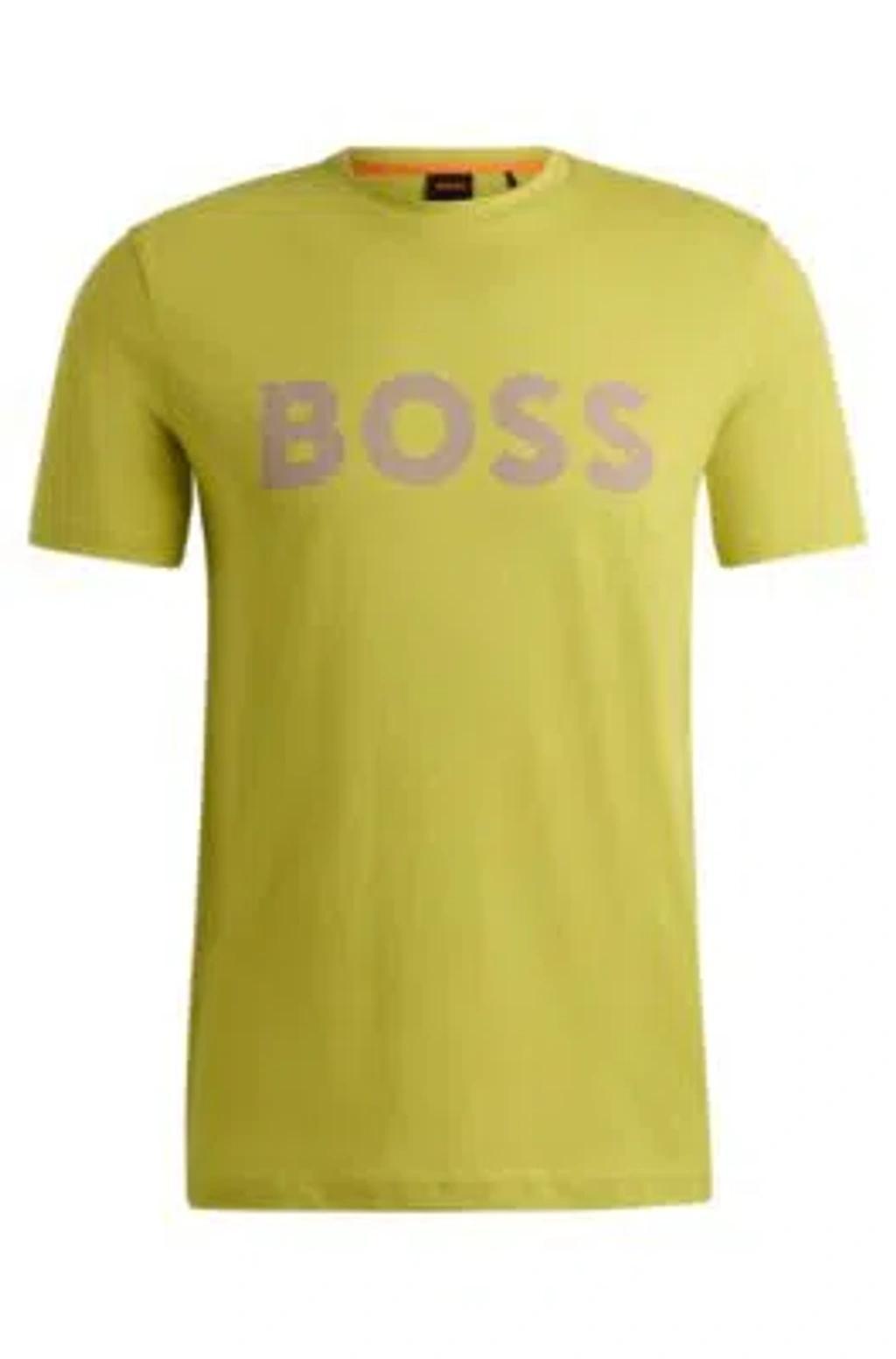 Boss by Hugo Boss Mens Rubber-Print Logo T-Shirt Product Image