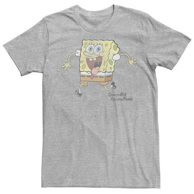 Mens Spongebob Faded Portrait Tee Athletic Grey Product Image