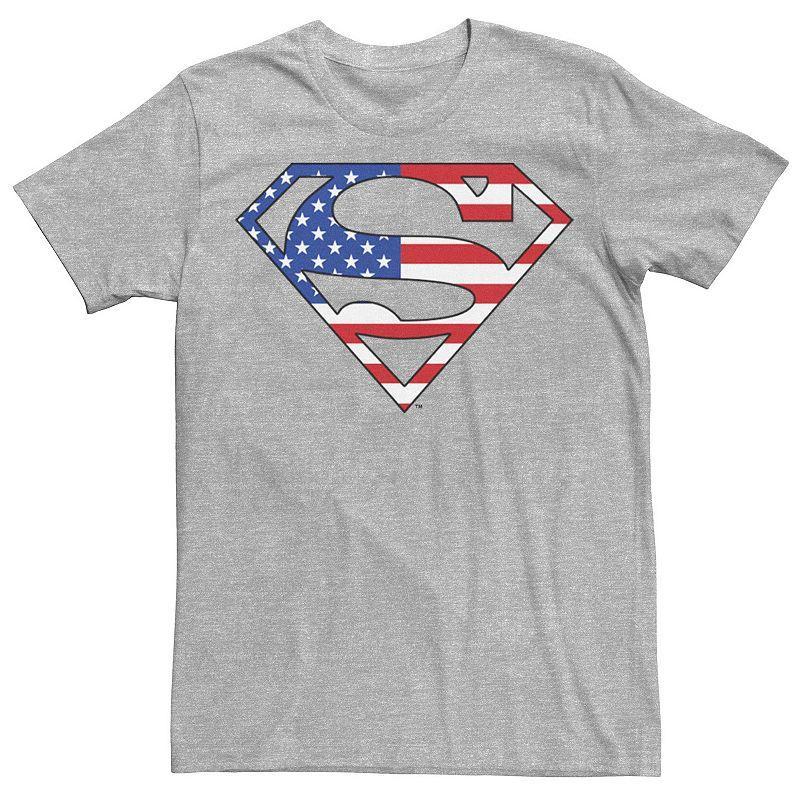 Mens DC Comics Superman US Hero Logo Tee Athletic Grey Product Image