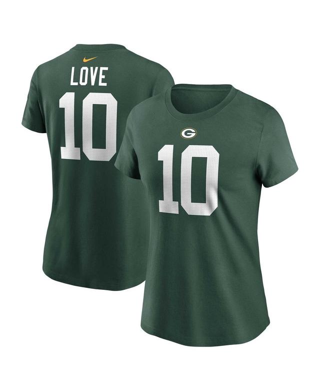 Womens Nike Jordan Love Green Green Bay Packers Player Name and Number T-shirt Product Image