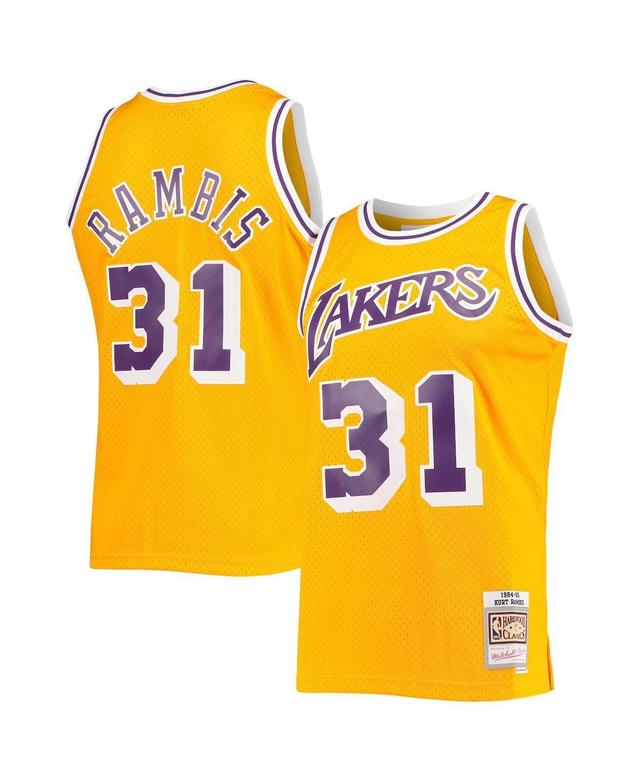 Mens Kurt Rambis Gold Los Angeles Lakers 1984-85 Team Hardwood Classics Swingman Jersey - Gold Product Image