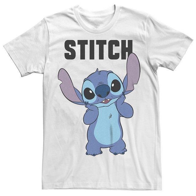 Disneys Lilo & Stitch Mens Cute Bashful Tee White Product Image