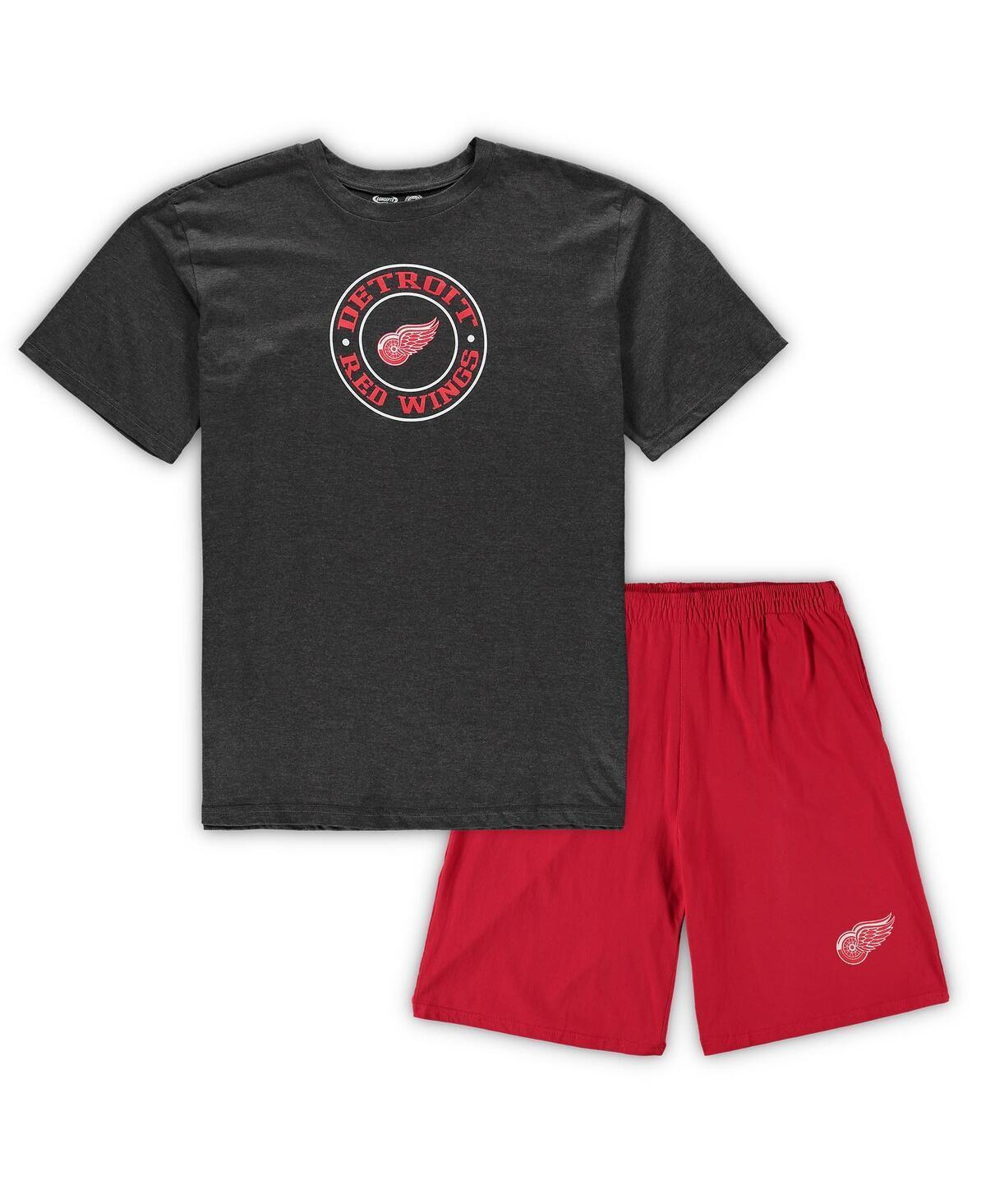 Mens Concepts Sport Red Detroit Red Wings Big and Tall T-shirt and Shorts Sleep Set - Red Product Image