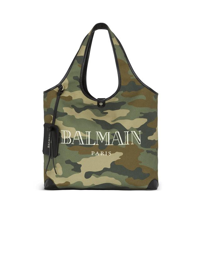 B-Army Grocery Bag in Camouflage print canvas Product Image