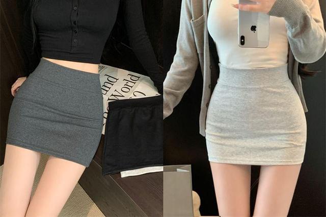 High-Waist Mini Pencil Skirt Product Image