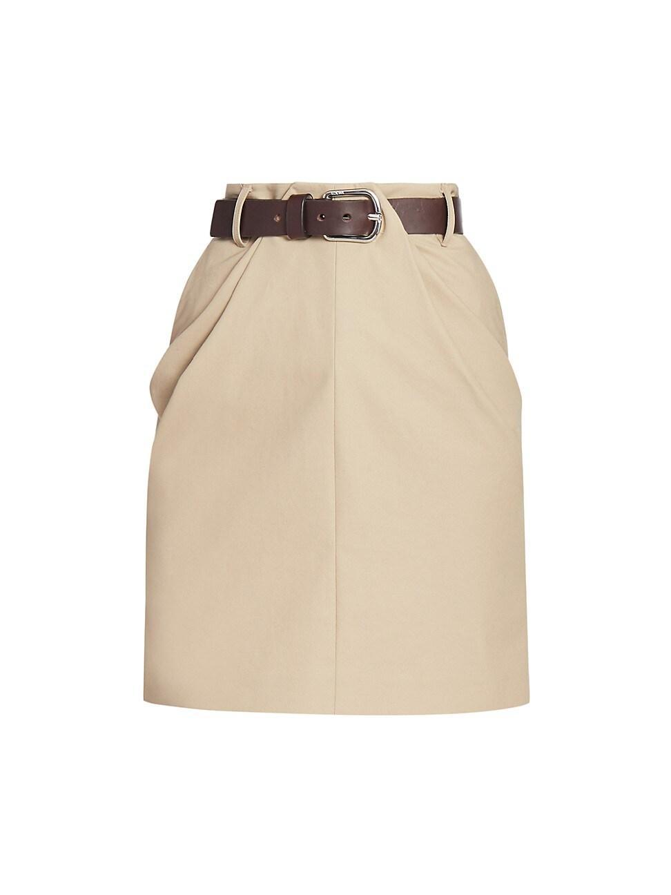 Womens Draped Belted Miniskirt Product Image