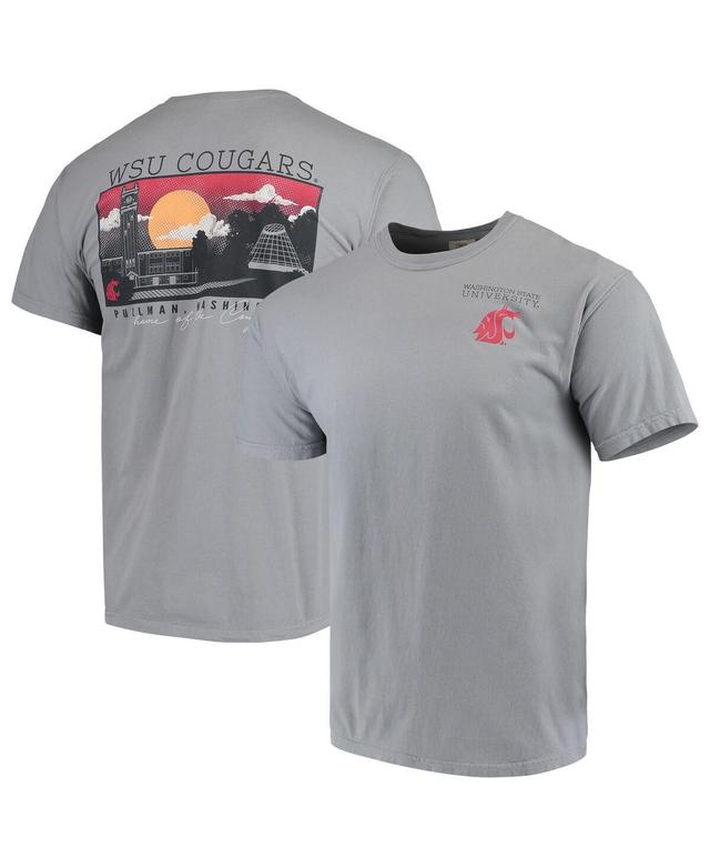 Mens Gray Washington State Cougars Team Comfort Colors Campus Scenery T-shirt Product Image