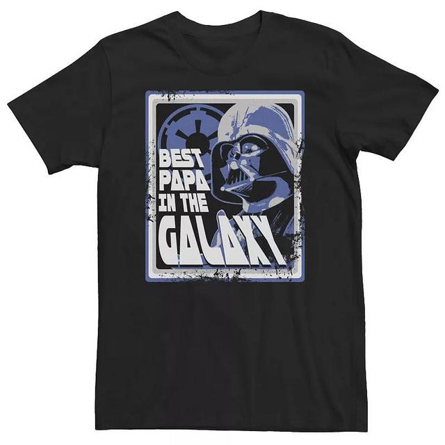 Big & Tall Star Wars Darth Vader Best Papa In The Galaxy Tee, Mens Product Image