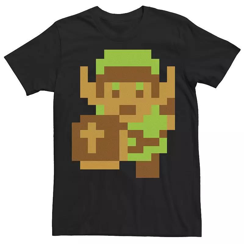 Mens Nintendo Legend of Zelda Pixelated Link Portrait Tee Blue Product Image