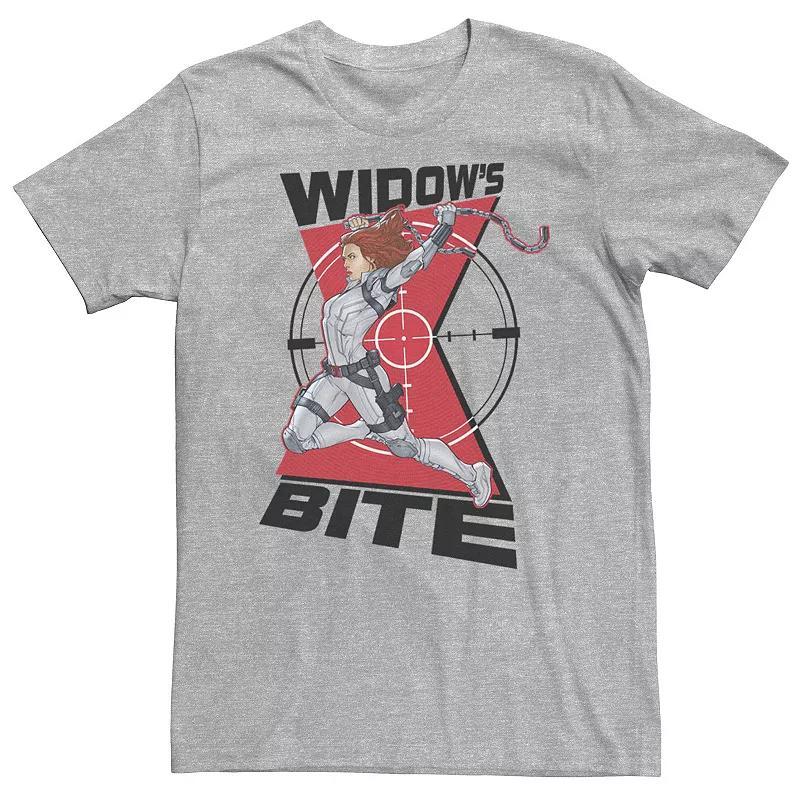 Mens Marvel Black Widow Animated Action Pose Tee Athletic Grey Product Image