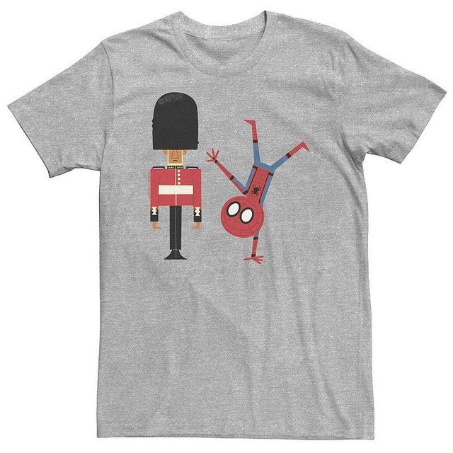 Big & Tall Marvel Spider-Man Far From Home Handstand Portrait Tee, Mens, Size: 5XL, Med Grey Product Image