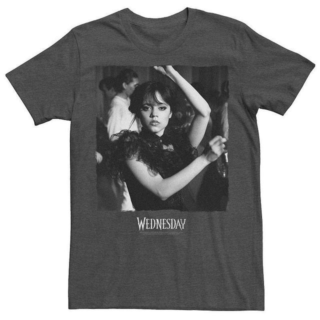 Mens Wednesday Dance Black & White Photo Tee Dark Grey Product Image