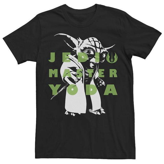 Mens Star Wars: Clone Wars Yoda Jedi Master Text Overlay Tee Product Image