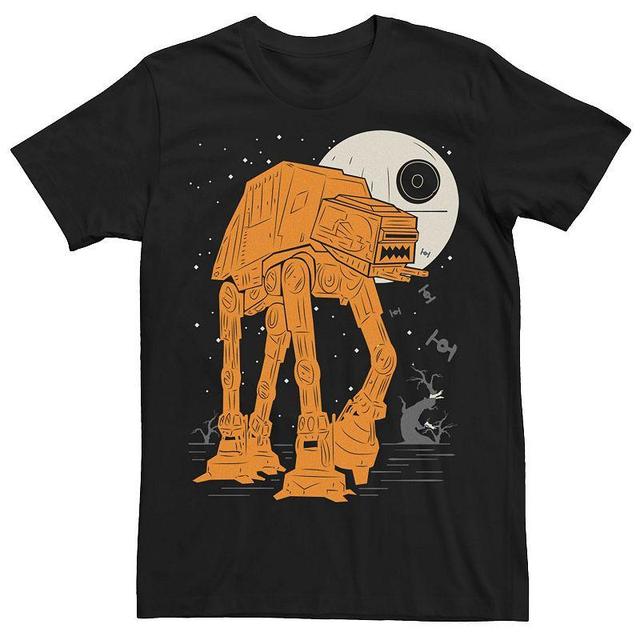 Mens Star Wars AT-AT Moon Death Star Halloween Poster Tee Product Image