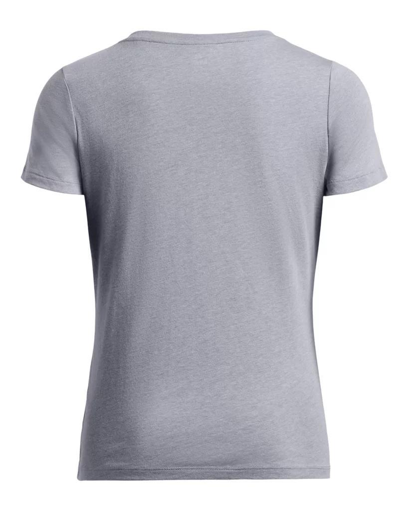 Women's UA Performance Cotton Collegiate V-Neck T-Shirt Product Image