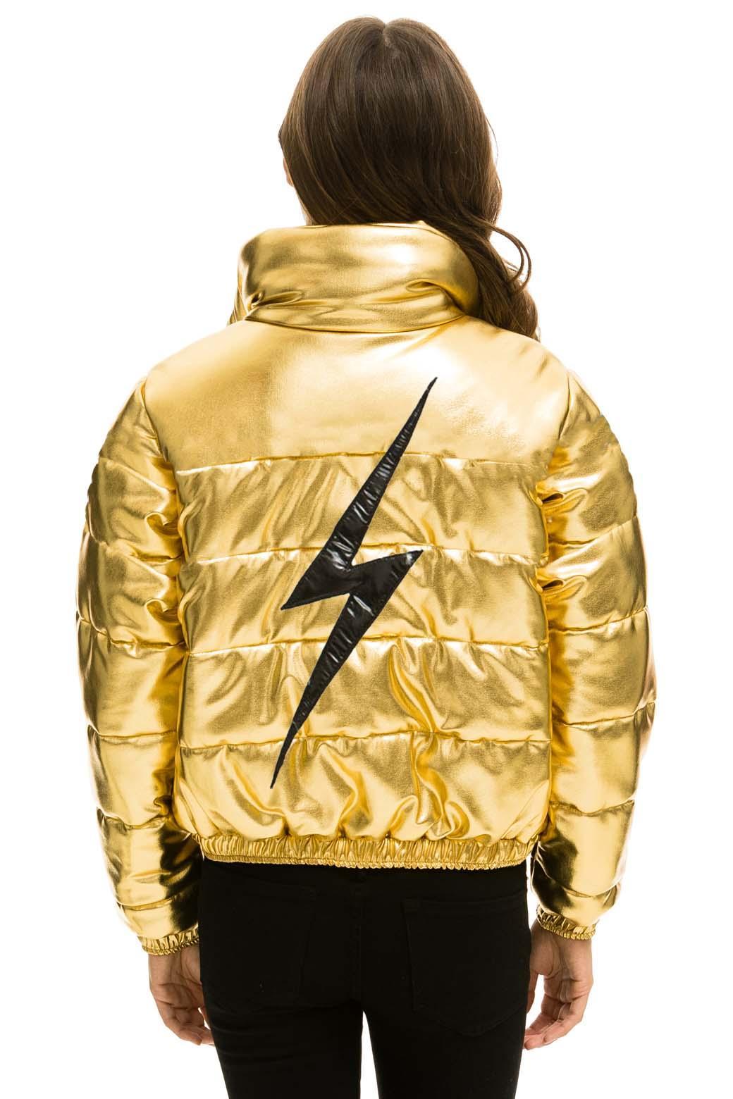 BOLT LUXE APRES PUFFER JACKET - METALLIC GOLD Female Product Image