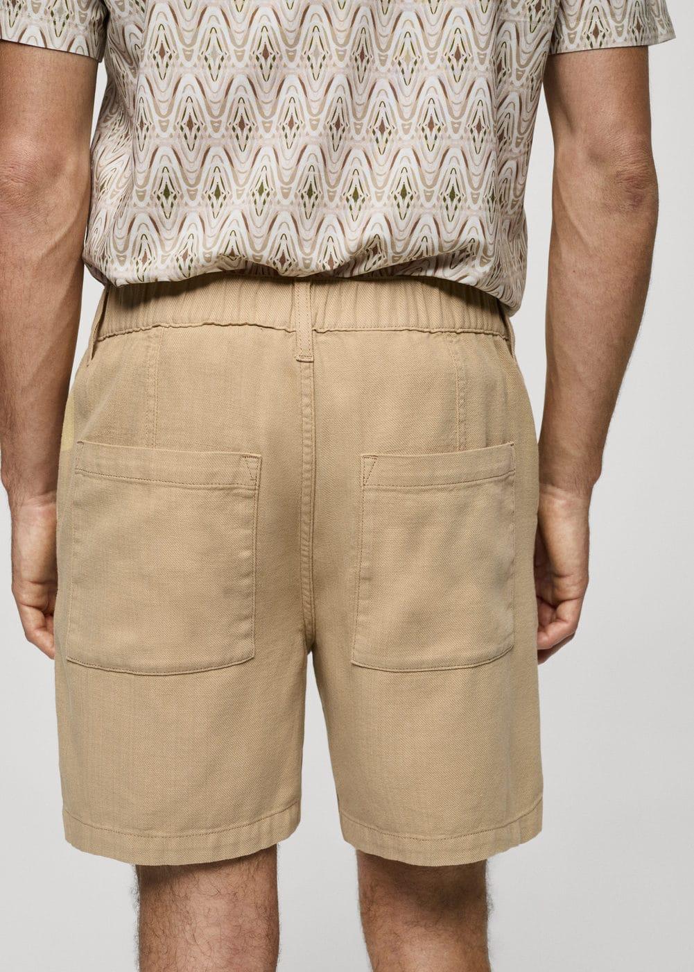 MANGO MAN - Pockets cotton Bermuda shorts ochreMen Product Image