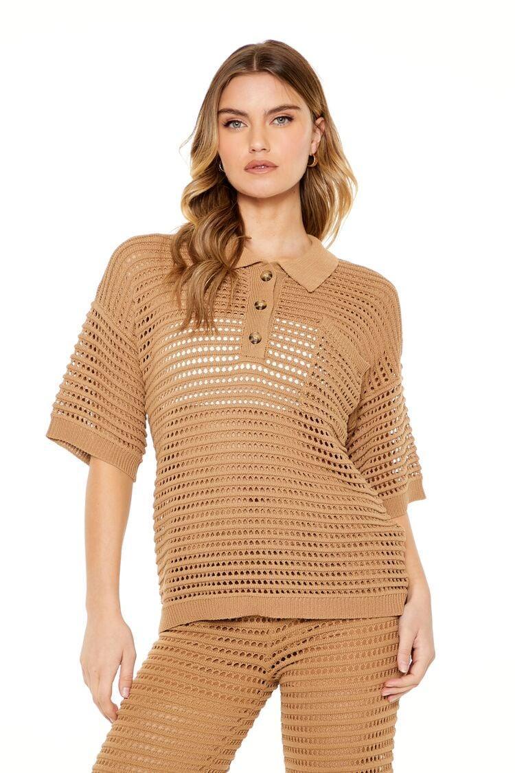 Sheer Sweater-Knit Shirt | Forever 21 Product Image