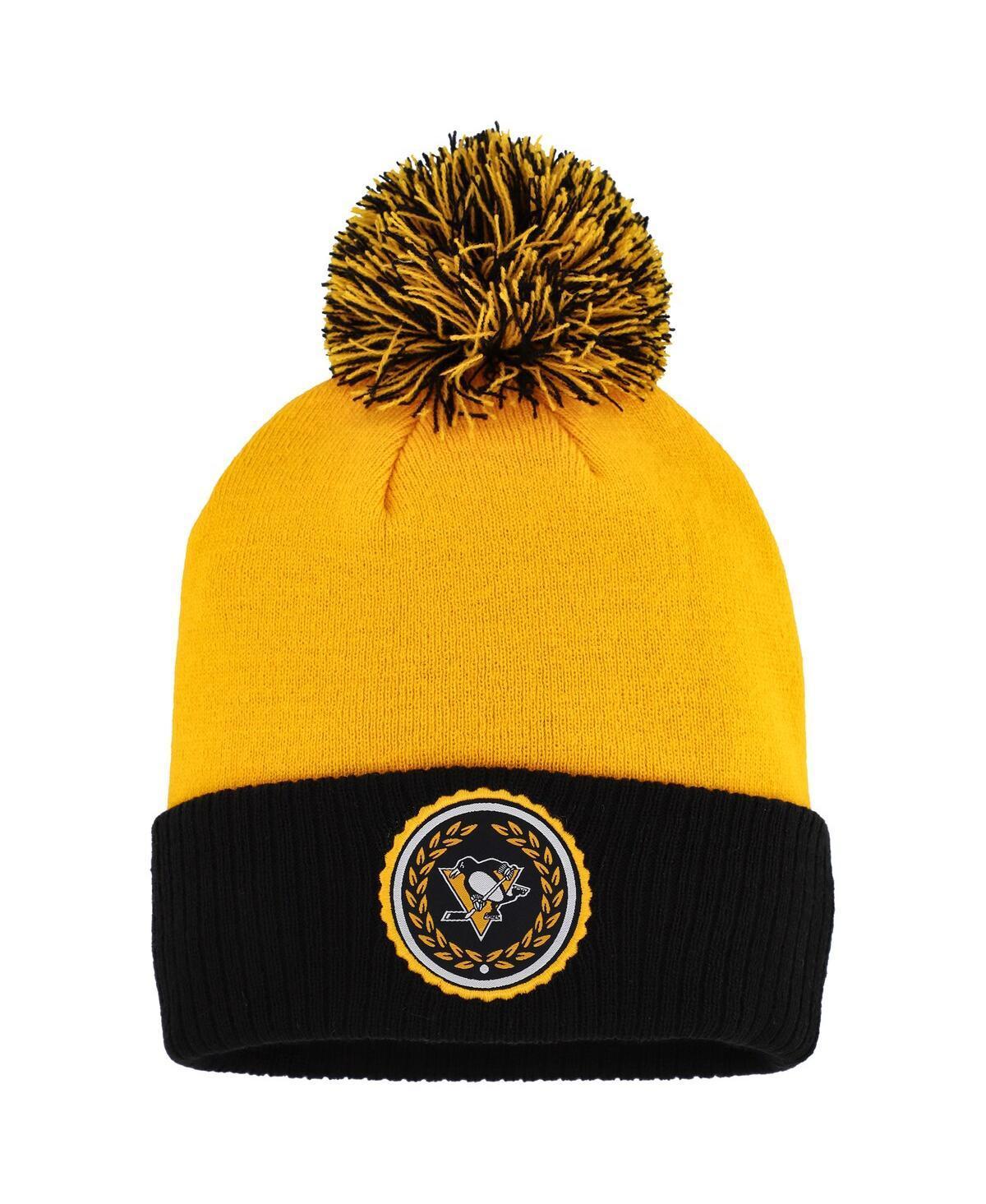 Womens adidas Pittsburgh Penguins Laurel Cuffed Knit Hat with Pom Product Image