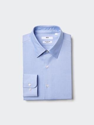 Mens Super Non Iron Slim Shirt Light Blue Medium UNIQLO US Product Image