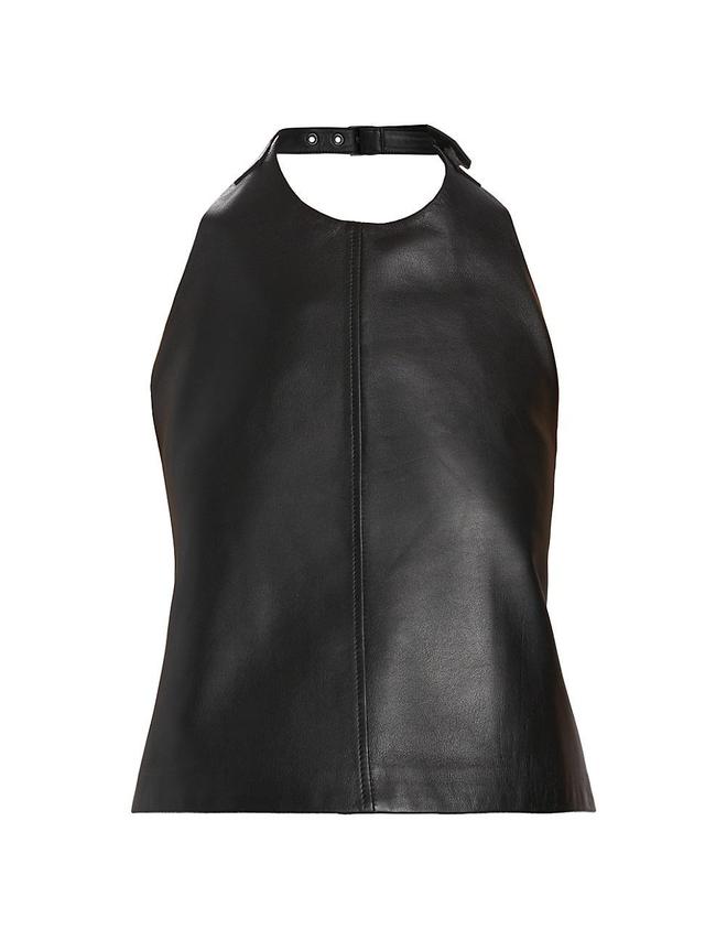 Womens Leather Bib Top Product Image