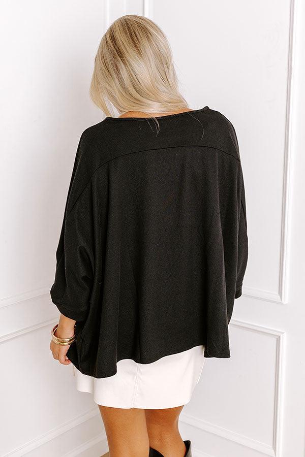 Cafe Brunch Shift Top in Black Product Image