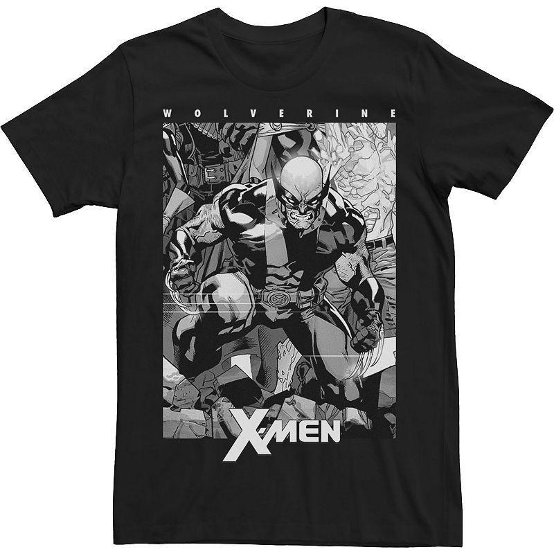 Big & Tall Marvel X-Men Wolverine & White Comic Panel Tee, Mens Product Image