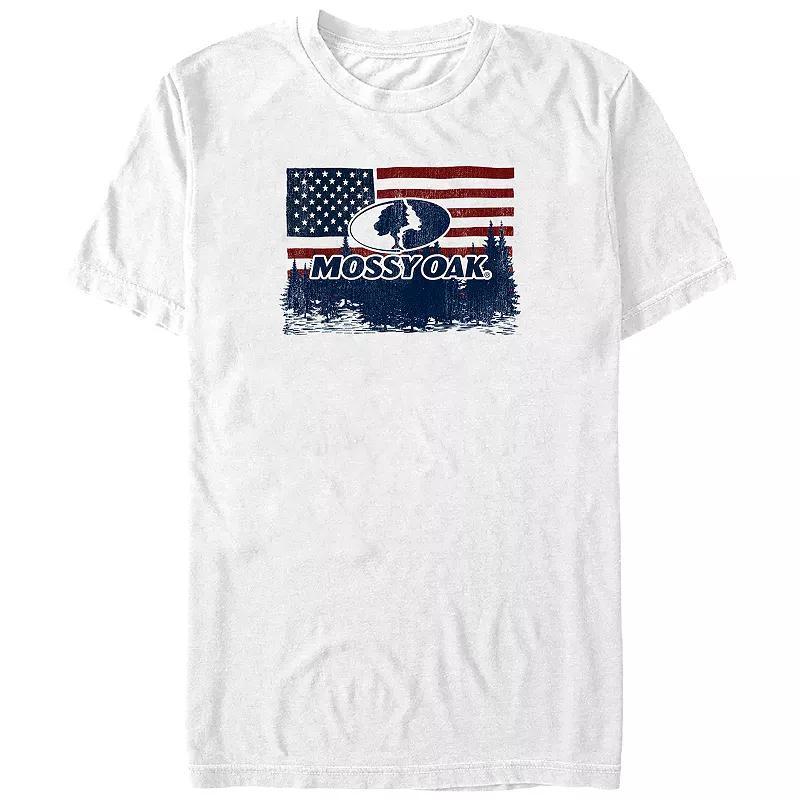 Big & Tall Mossy Oak USA Flag Forest Graphic Tee, Mens Product Image