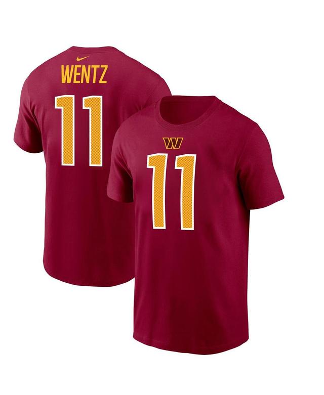 Mens Nike Carson Wentz Burgundy Washington Commanders Player Name & Number T-shirt Product Image