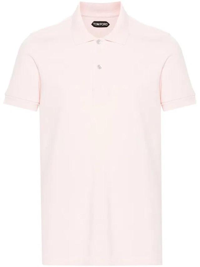 Piquet Cotton Polo Shirt In Powder Product Image