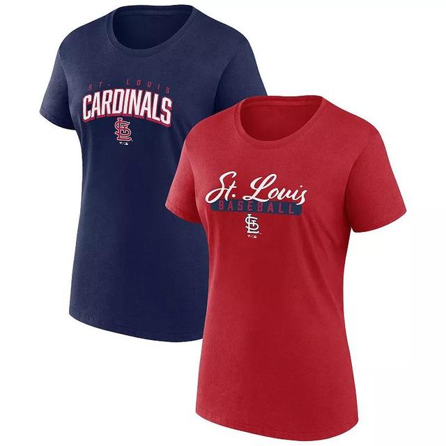 Womens Fanatics Branded /Navy St. Louis Cardinals Fan T-Shirt Combo Set Product Image