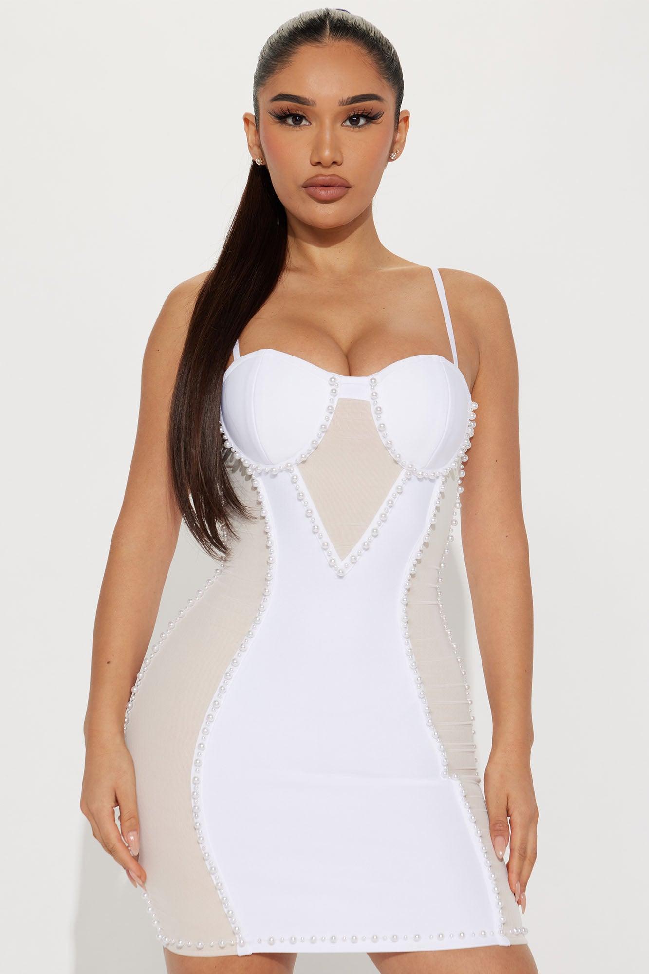 Zoee Embellished Mini Dress - White product image