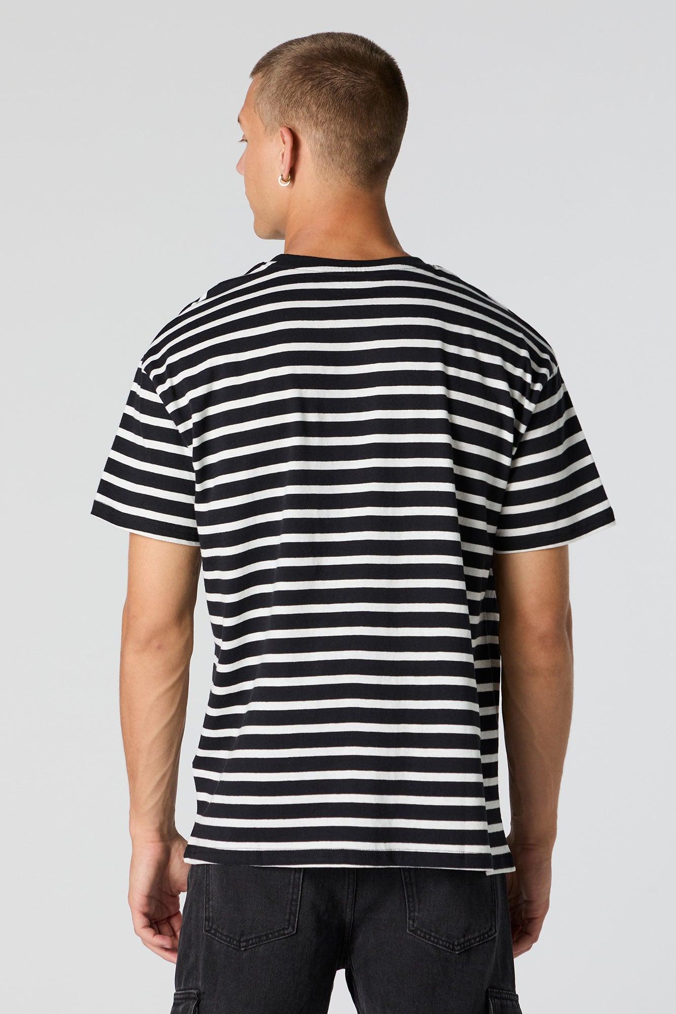 Striped Crewneck T-Shirt Male Product Image