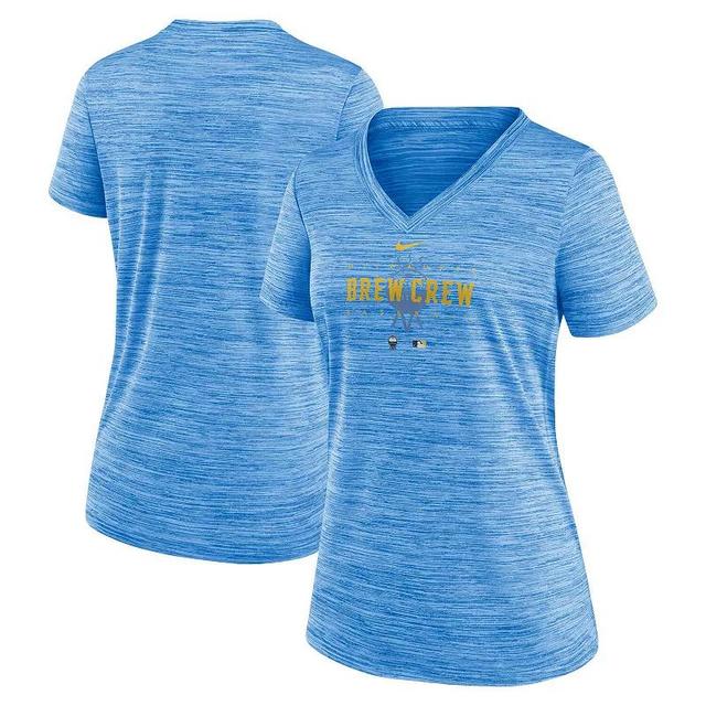 Womens Nike Gray Arizona Diamondbacks City Connect Velocity Practice Performance V-Neck T-Shirt Product Image