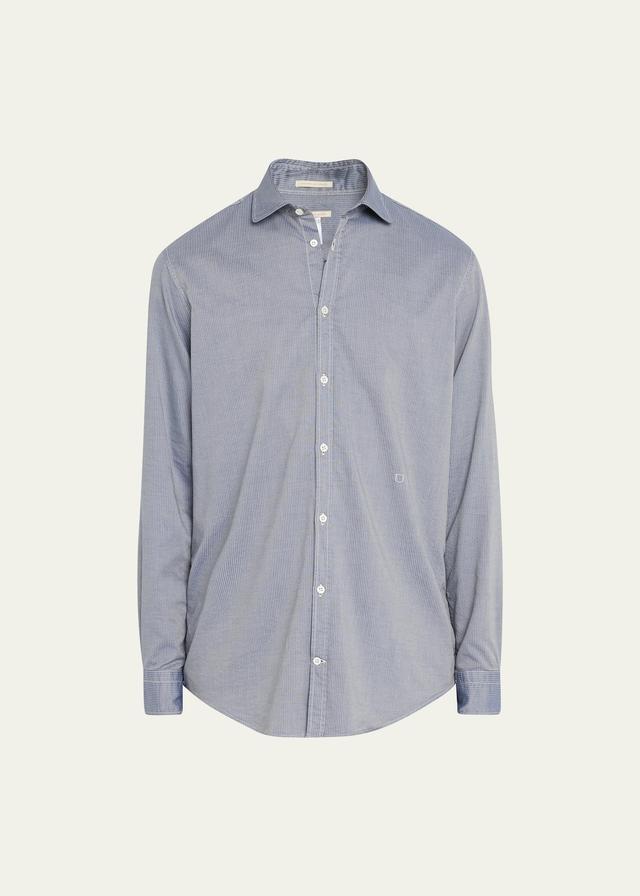 Mens Micro-Stripe Cotton Sport Shirt Product Image