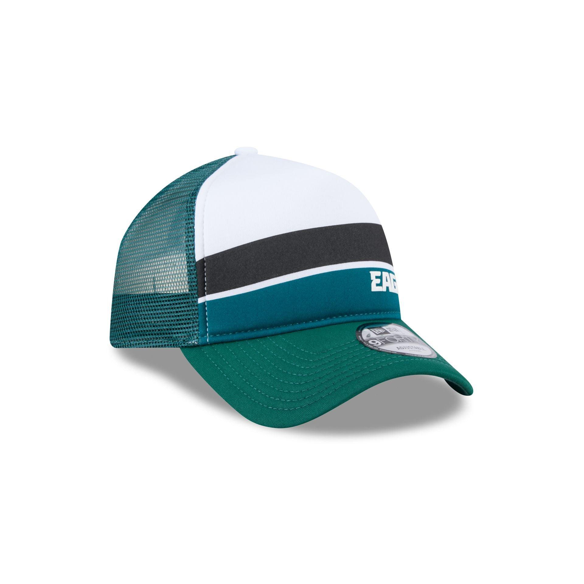 Philadelphia Eagles Color Block 9FORTY A-Frame Trucker Snapback Hat Male Product Image