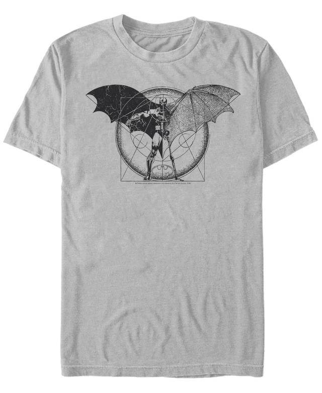 Mens DC Comics Batman Half Skeleton Sketched Poster Tee Product Image