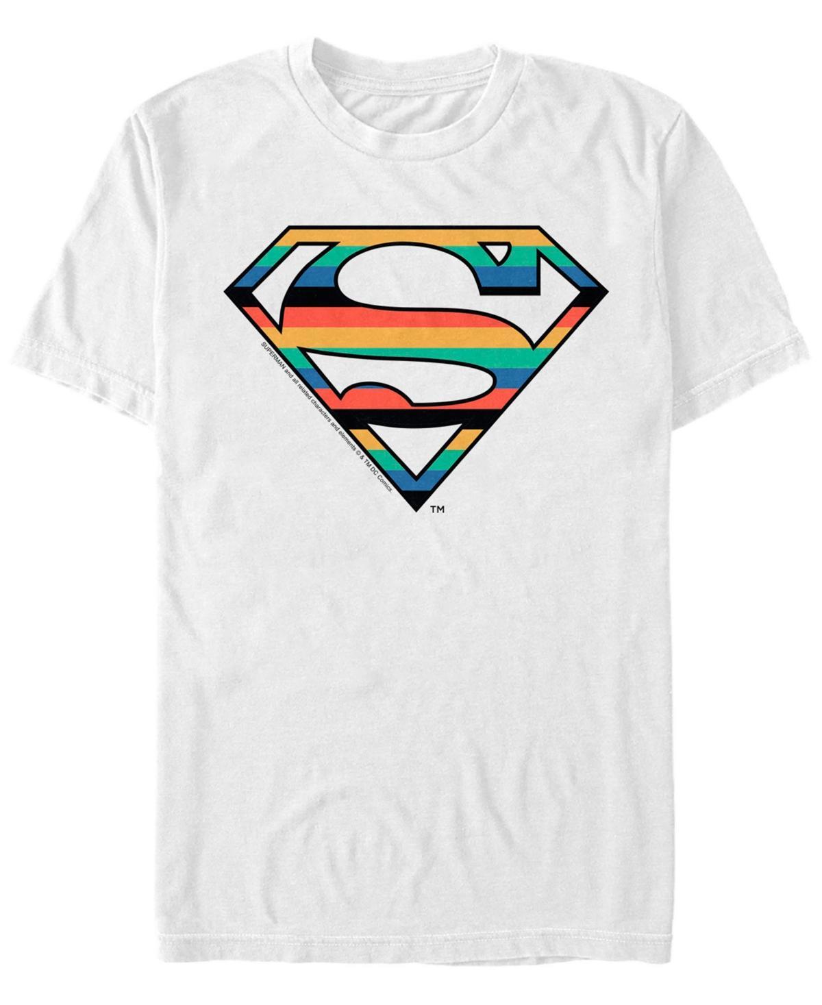 Mens DC Comics Superman Multi Color Logo Graphic Tee Product Image