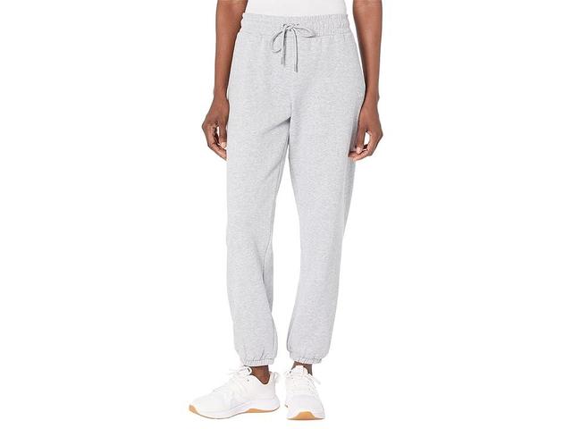 DKNY Metallic Logo Everyday Joggers (Pearl Grey Heather/Silver) Women's Clothing Product Image