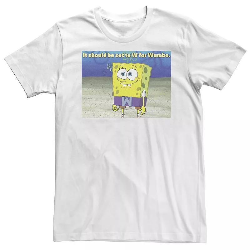 Big & Tall SpongeBob SquarePants W for Wumbo Clip Tee, Mens Product Image